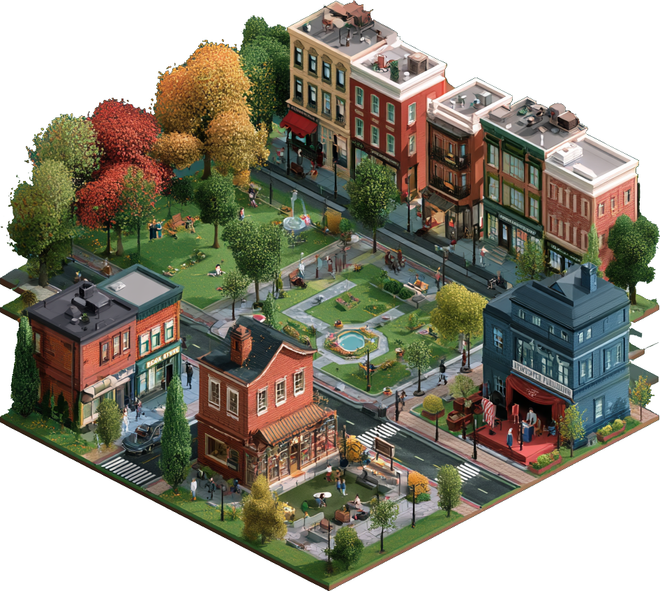 Isometric city blocks